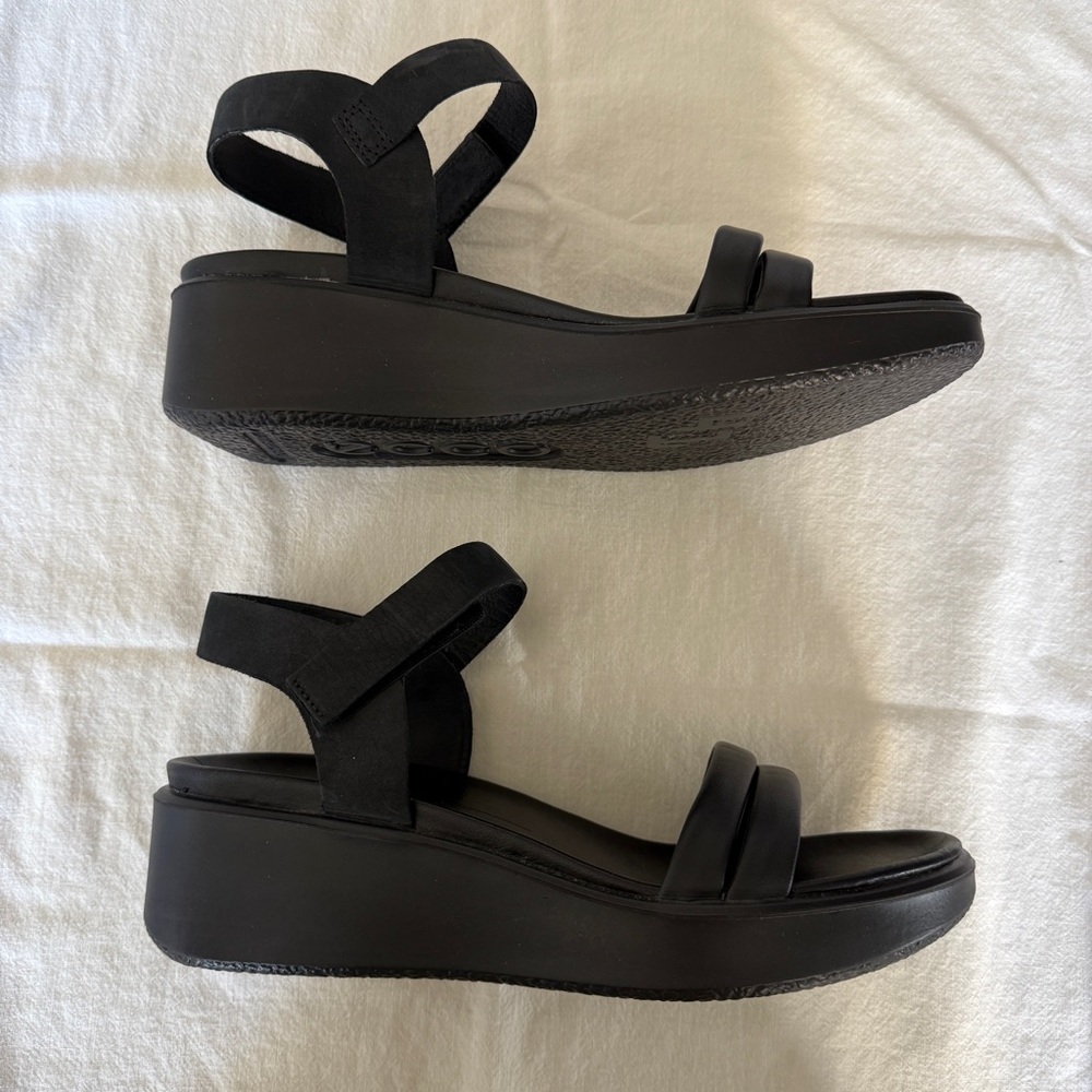 Ecco Flowt Wedge Black Women's Sandals - Picture 3 of 8